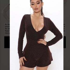 Fashion nova Glitter romper